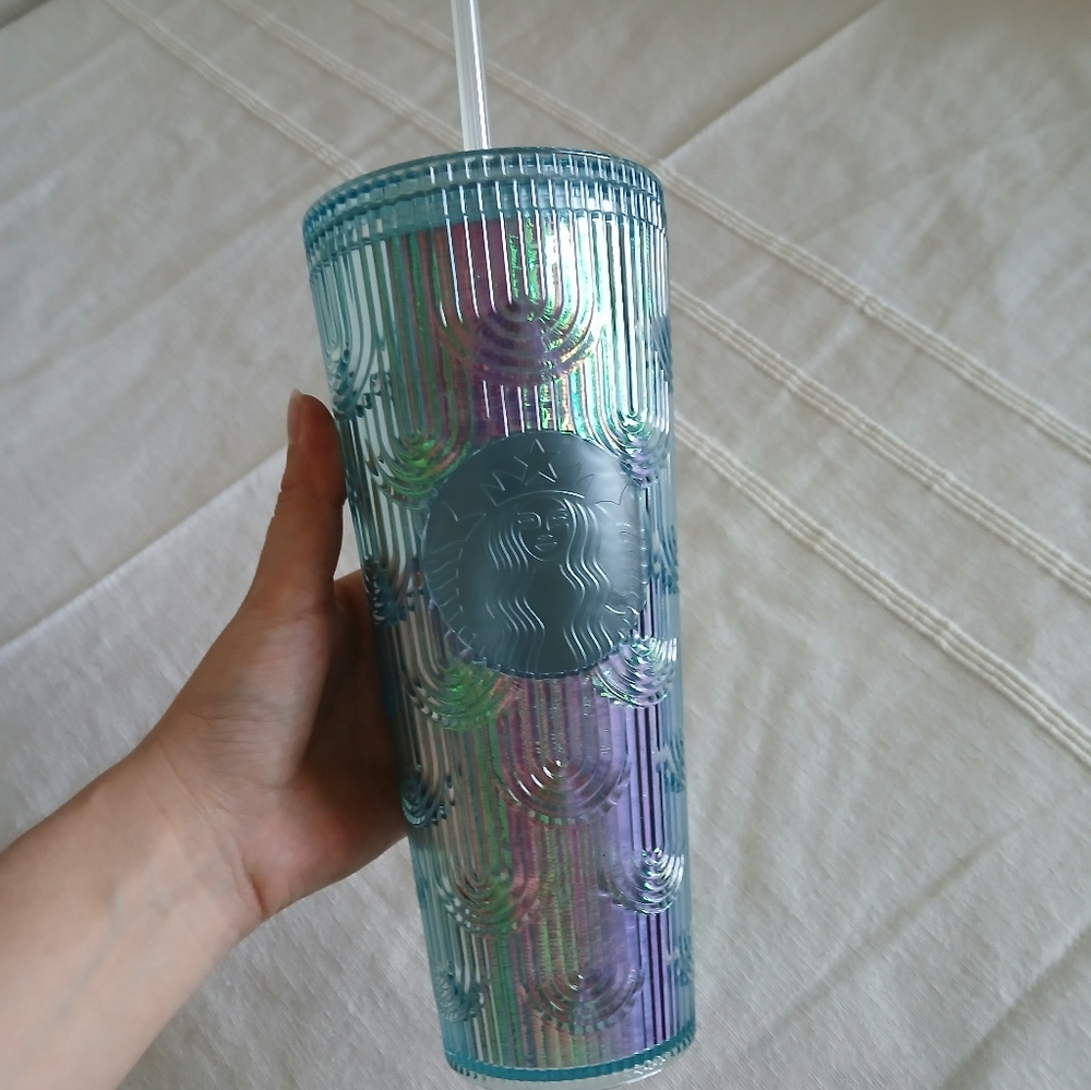 Starbucks Iridescent Mermaid Scale Blue Tumbler 2022 - Picture 2 of 5